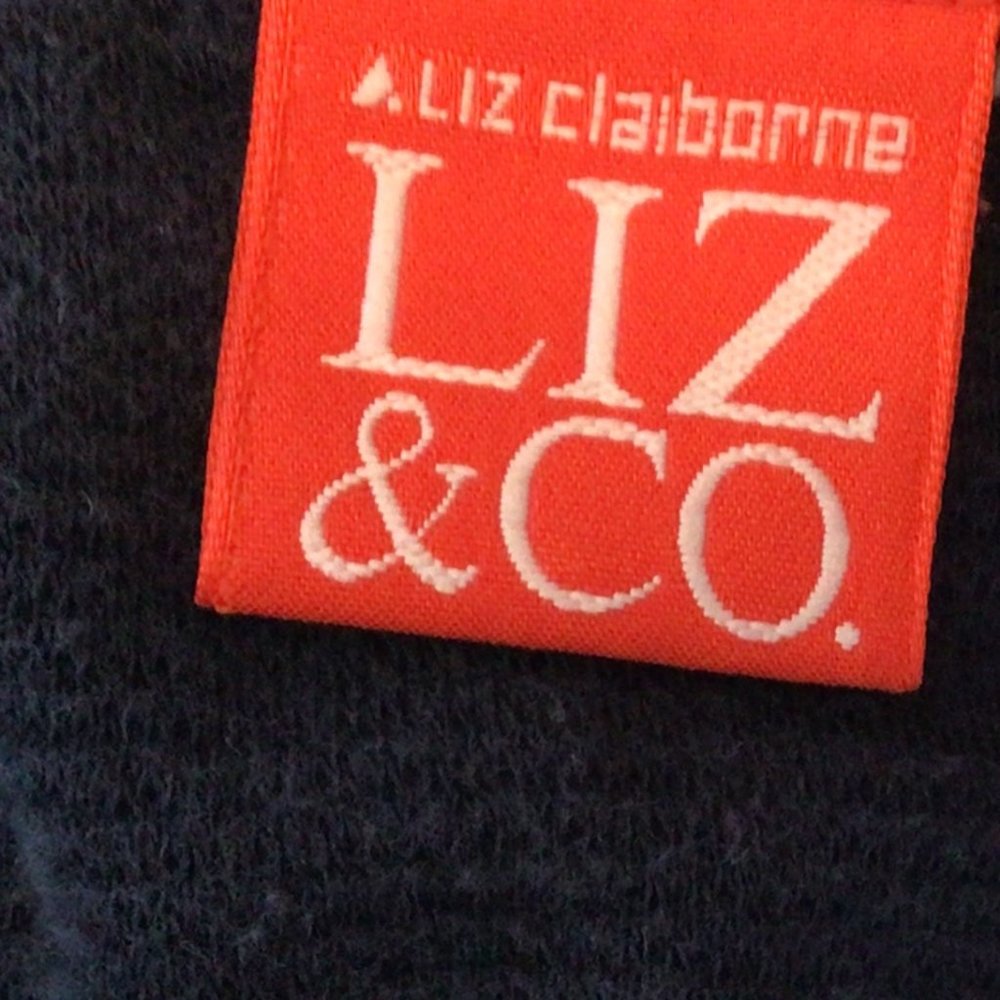 Liz & Co (Liz Claiborne) - Blue & white stripe hoodie sweatshirt - Picture 7 of 10
